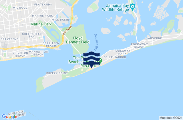 Jacob Riis Park Queens, United Statesの潮見表地図