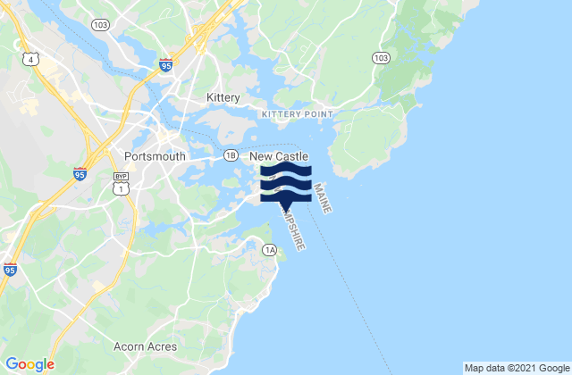 Jaffrey Point, United Statesの潮見表地図