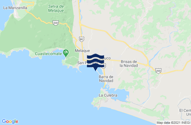 Jaluco, Mexicoの潮見表地図