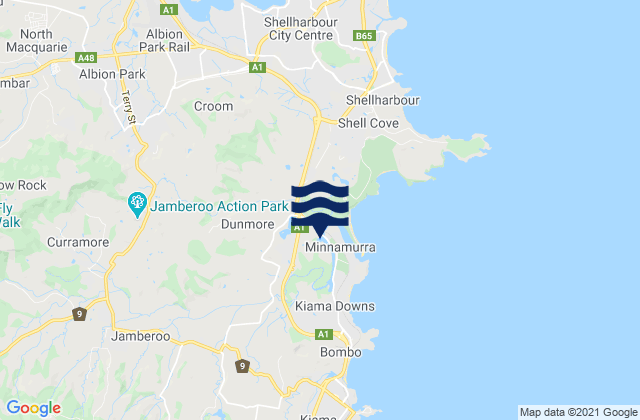 Jamberoo, Australiaの潮見表地図