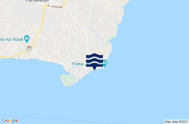 Jambul, Indonesiaの潮見表地図