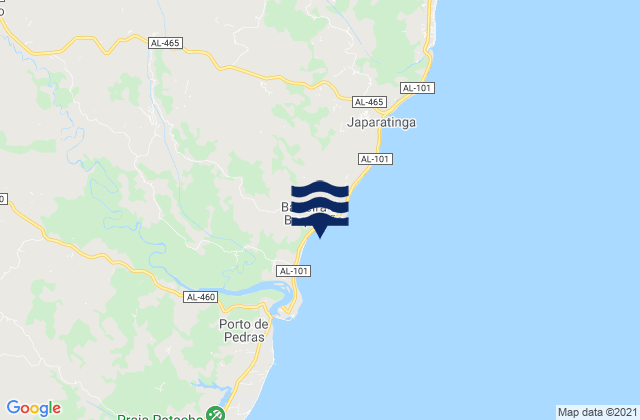 Japaratinga, Brazilの潮見表地図