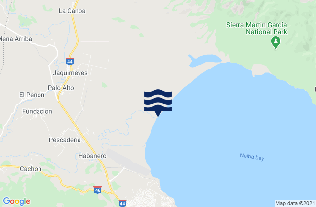 Jaquimeyes, Dominican Republicの潮見表地図
