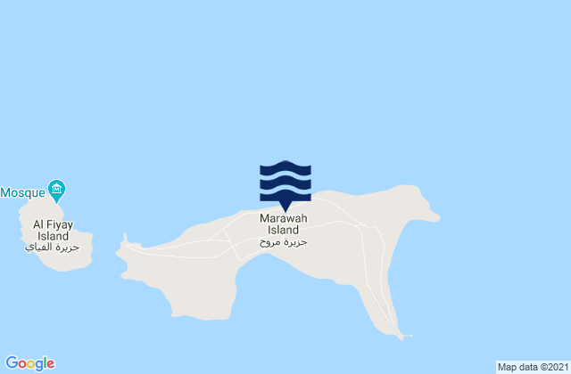 Jazīrat Marawwaḩ, United Arab Emiratesの潮見表地図