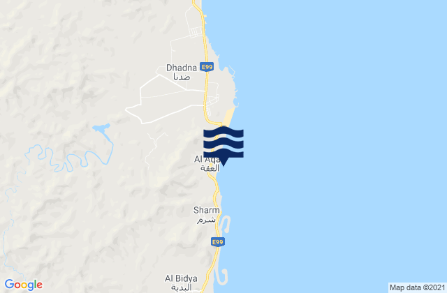 Jazīrat al Ghubbah, United Arab Emiratesの潮見表地図