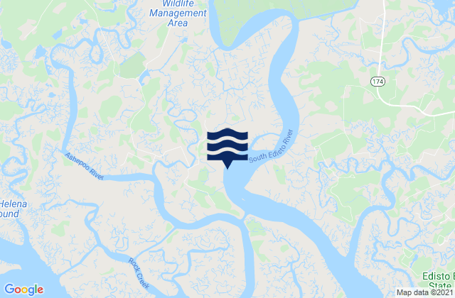Jehossee Island S tip South Edisto River, United Statesの潮見表地図