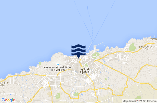 Jeju City, South Koreaの潮見表地図