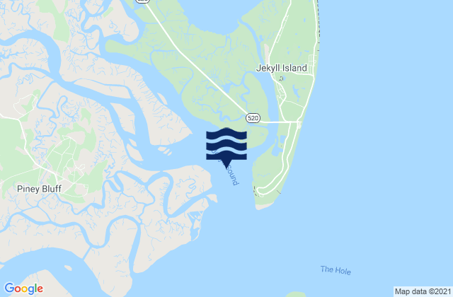 Jekyll Point, Jekyll Sound, United Statesの潮見表地図