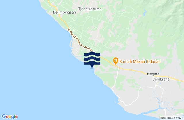 Jembrana Subdistrict, Indonesiaの潮見表地図