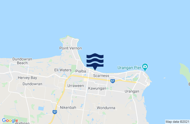 Jensen Bay, Australiaの潮見表地図