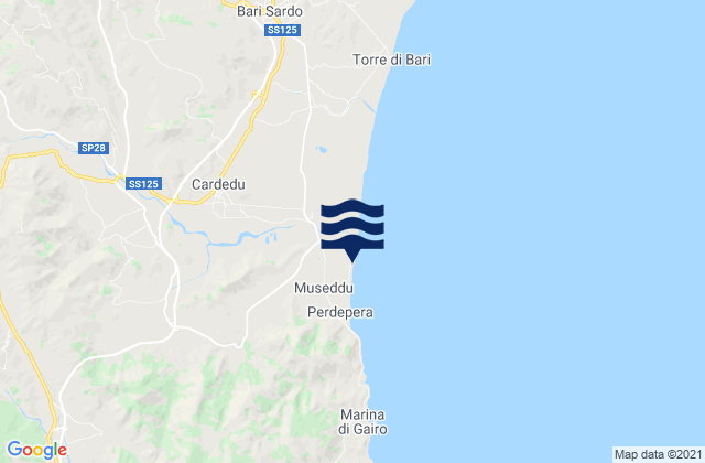 Jerzu, Italyの潮見表地図