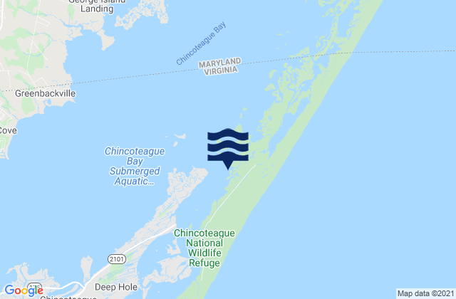 Jesters Island, United Statesの潮見表地図