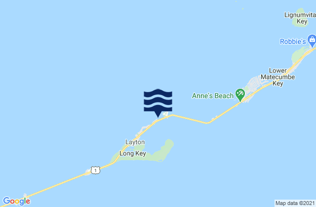 Jewfish Hole Long Key Florida Bay, United Statesの潮見表地図
