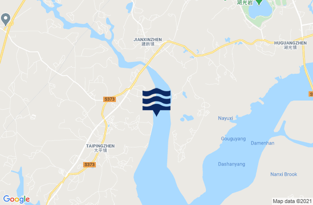 Jianxin, Chinaの潮見表地図