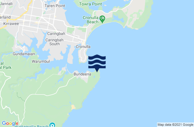 Jibbon Beach, Australiaの潮見表地図