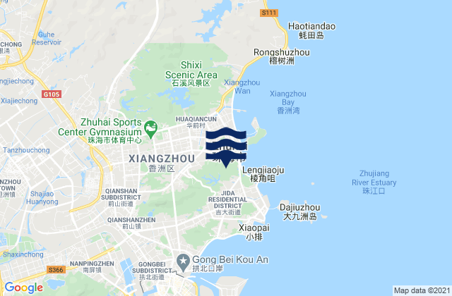 Jida, Chinaの潮見表地図