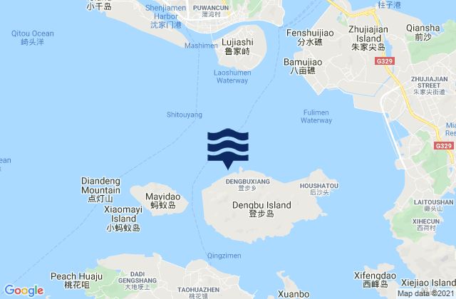 Jiguan, Chinaの潮見表地図