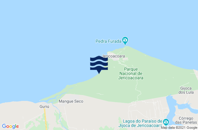 Jijoca de Jericoacoara, Brazilの潮見表地図