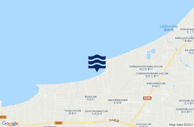 Jincheng, Chinaの潮見表地図