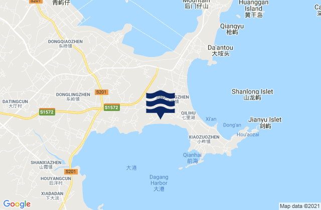 Jingfeng, Chinaの潮見表地図