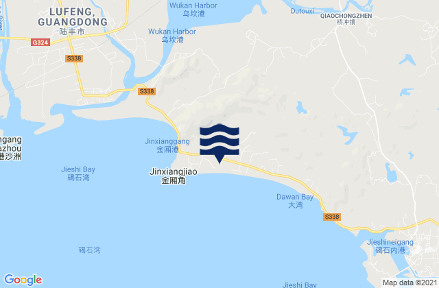 Jinxiang, Chinaの潮見表地図