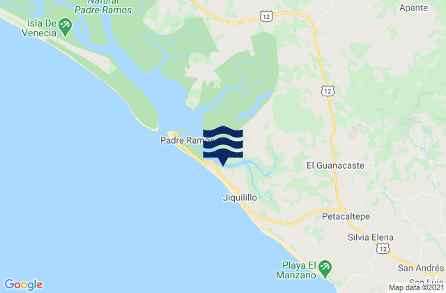 Jiquilillo, Nicaraguaの潮見表地図