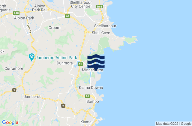 Jones Beach, Australiaの潮見表地図