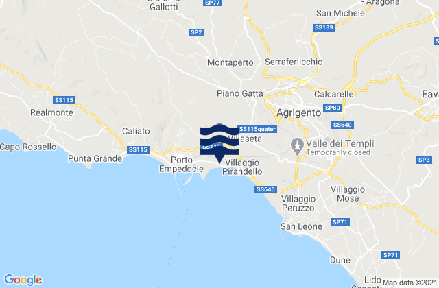 Joppolo Giancaxio, Italyの潮見表地図