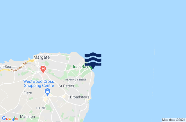 Joss Bay, United Kingdomの潮見表地図