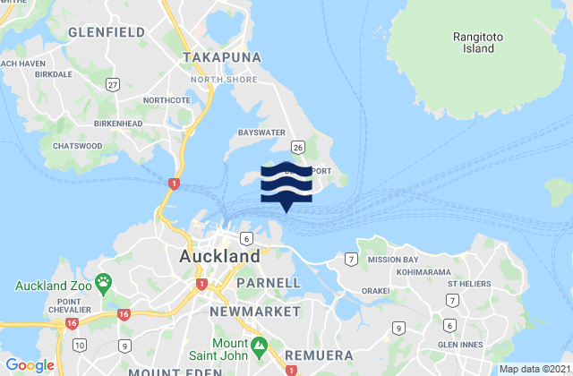 Judges Bay, New Zealandの潮見表地図