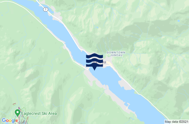 Juneau Harbor N of, United Statesの潮見表地図