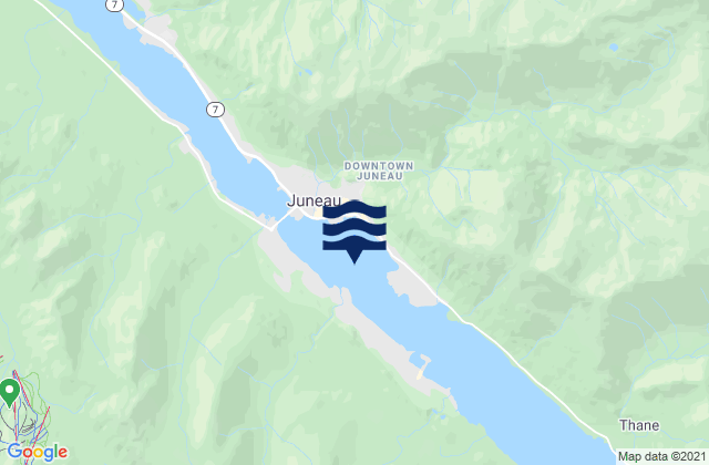 Juneau Harbor S of, United Statesの潮見表地図