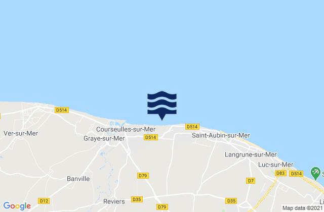 Juno Beach, Franceの潮見表地図