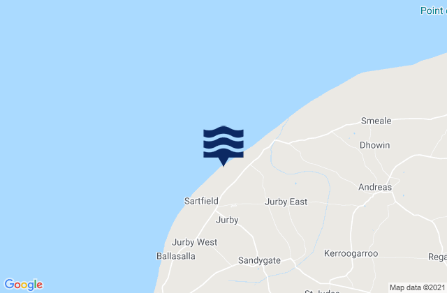 Jurby, Isle of Manの潮見表地図