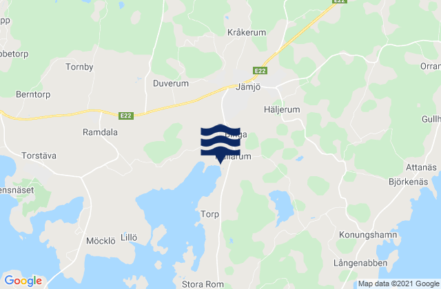Jämjö, Swedenの潮見表地図