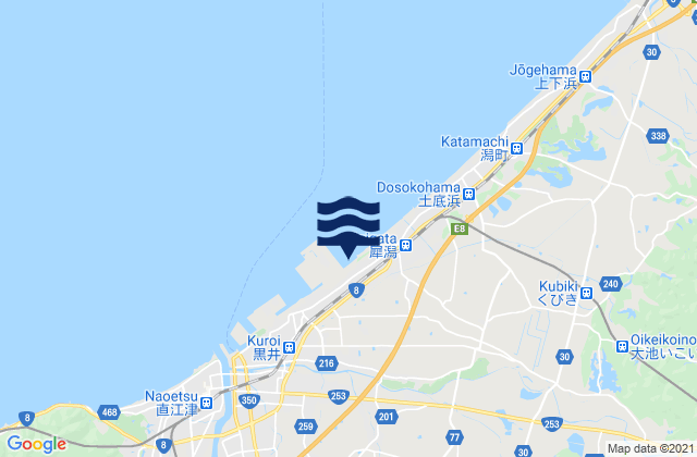 Jōetsu Shi, Japanの潮見表地図