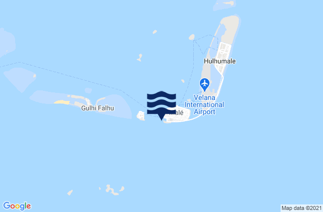 Kaafu Atoll, Maldivesの潮見表地図