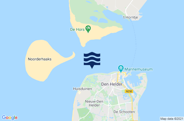 Kaap Hoofd, Netherlandsの潮見表地図