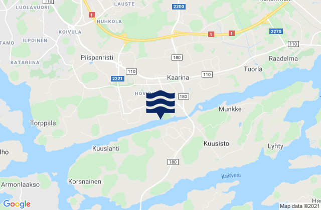 Kaarina, Finlandの潮見表地図