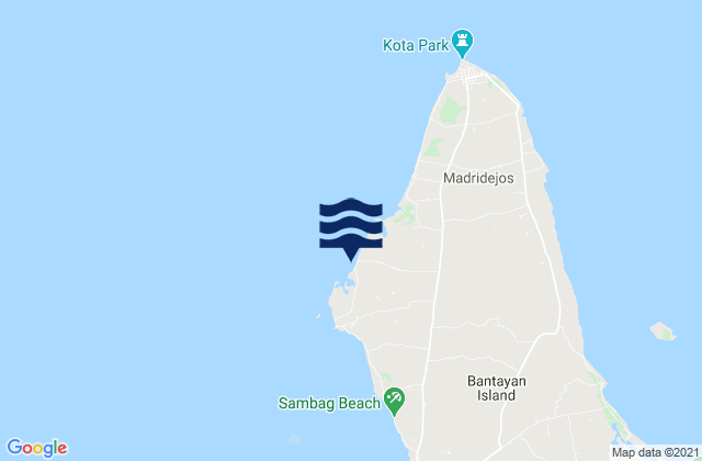 Kabac, Philippinesの潮見表地図