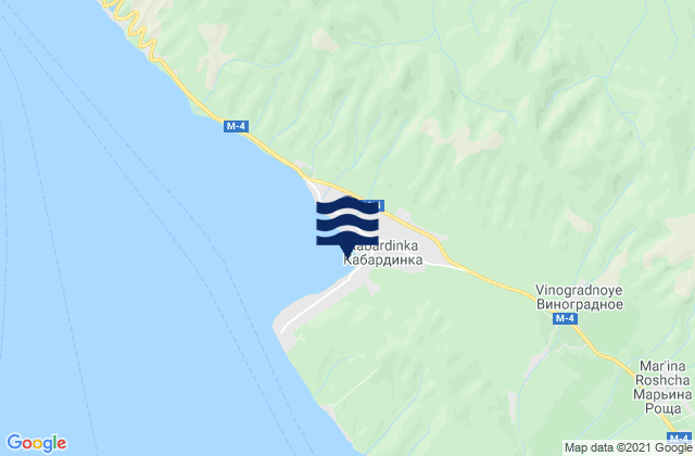 Kabardinka, Russiaの潮見表地図