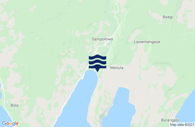 Kabupaten Buton Selatan, Indonesiaの潮見表地図