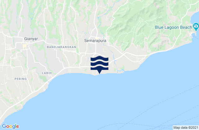 Kabupaten Klungkung, Indonesiaの潮見表地図