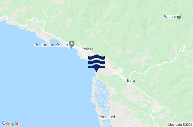 Kabupaten Kolaka, Indonesiaの潮見表地図