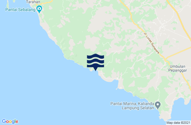 Kabupaten Lampung Selatan, Indonesiaの潮見表地図