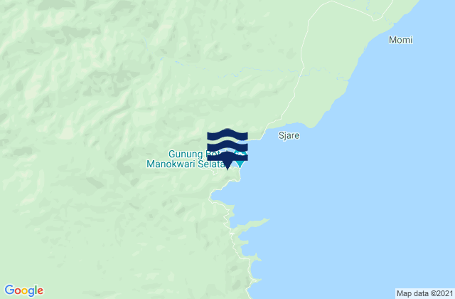 Kabupaten Manokwari Selatan, Indonesiaの潮見表地図