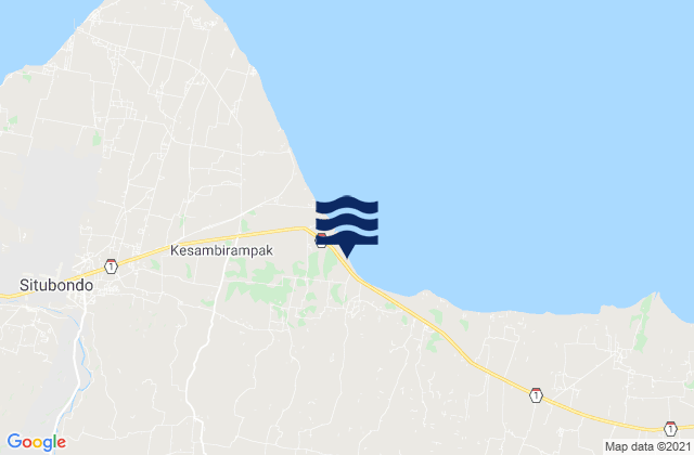 Kabupaten Situbondo, Indonesiaの潮見表地図