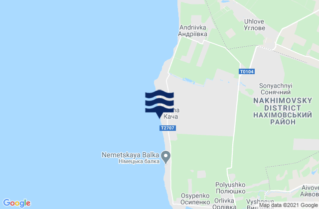 Kacha, Ukraineの潮見表地図