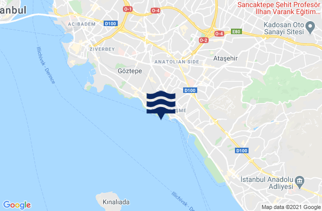 Kadıköy, Turkeyの潮見表地図