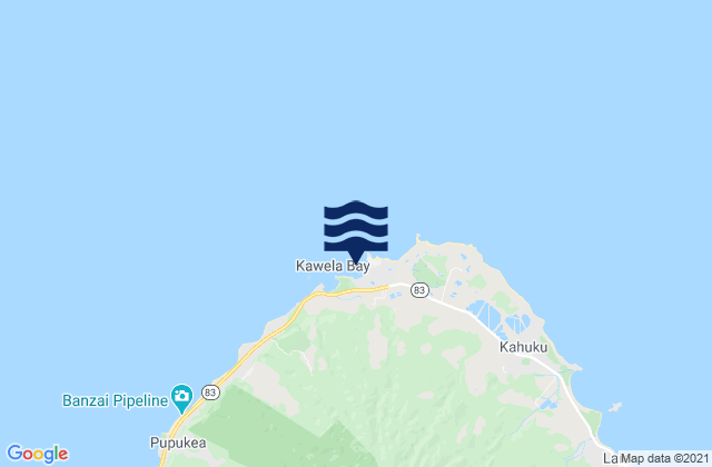 Kahuku, United Statesの潮見表地図